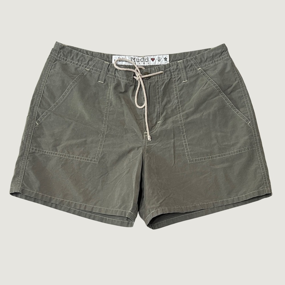 Y2K 2000s Low - Mid Rise Shorts Cargo Olive Green Mudd Drawstring Utility Size 9